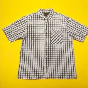 Timberland Men’s Short Sleeve Button Down Plaid Shirt